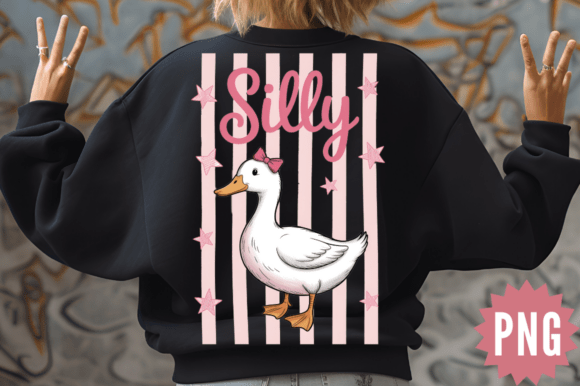 Download Silly Goose Cute Pink Bow PNG Design - Premium Resources