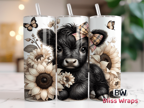 Download Highland Cow Tumbler Wrap Sublimation - Highland cow tumbler wrap Collection